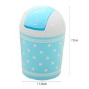 Fashionable Mini Lace Dot Point Printed Trash Can Garbage Dust Case Tank