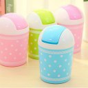 Fashionable Mini Lace Dot Point Printed Trash Can Garbage Dust Case Tank