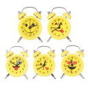 Cute Facial Expression Alarm Clock Quartz Movement Bedside Desk Alarm Clock