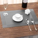 2pcs Cross Weave PVC Place Mat Heat Insulation Washable Dining Table Mats