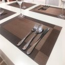 4pcs Fashion Tableware Mats PVC Table Mats Heat Insulation Dining Table Mats