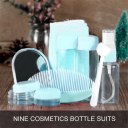 9pcs/set Cosmetic Packaging Bag Empty Spray Bottle Travel Portable Kit