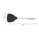 Stainless Steel Handle Silicone Spatula Special For Non-stick Frying Pan