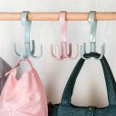 Plastic Hanger 4 Storage Hooks Rotating Holds Clothes Scarf Storage Supplies