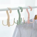 Plastic Hanger 4 Storage Hooks Rotating Holds Clothes Scarf Storage Supplies