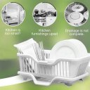 Washing Holder Basket Rack Storage Dry Shelf Cutlery Drainer Kitchen Gadget