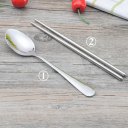 Stainless Steel Dinnerware Set Spoon Chopsticks Suit Outdoor Cutlery Set