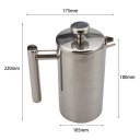 Stainless Steel Double Wall Insulated French Press Coffee Tea Pot with Filter