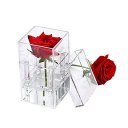 Clear Acrylic Rose Flower Box with Cover Romantic Flower Fresh-keeping Box