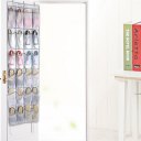 24-Pockets Non-Woven Hanging Storage Bag Behind Doors Space Saving Shoes Rack