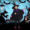 Cute Kids Children Halloween Cosplay Coat Cloak With Hat Halloween Suits Set