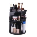 Layered Design 360 Degree Rotatable Multifunction Plastic Cosmetic Storage Rack