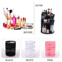 Layered Design 360 Degree Rotatable Multifunction Plastic Cosmetic Storage Rack