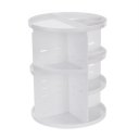 Layered Design 360 Degree Rotatable Multifunction Plastic Cosmetic Storage Rack