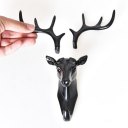 Europe Style Cute Deer Head Hanging Resin Wall Hangings Home Decor Cloth Hook