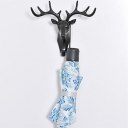 Europe Style Cute Deer Head Hanging Resin Wall Hangings Home Decor Cloth Hook