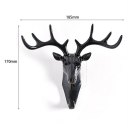 Europe Style Cute Deer Head Hanging Resin Wall Hangings Home Decor Cloth Hook