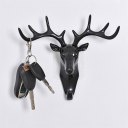 Europe Style Cute Deer Head Hanging Resin Wall Hangings Home Decor Cloth Hook