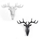 Europe Style Cute Deer Head Hanging Resin Wall Hangings Home Decor Cloth Hook