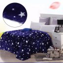 Bright Stars Soft Warm Plush Flannel Sleep Couch Blanket Bedding For Sofa Bed