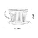 PP Resin Coffee Filter Cup Drip Coffee Filter Manually Follicular Filter