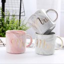 Ceramic Water Mug Letter Printed Coffee Cup for Home Office Best Gift