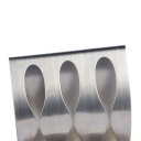 Stainless Steel 3 Holes Toothbrush Holder Wall Mounted With Self Adhesive Tape