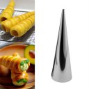 3pcs Stainless Steel Spiral Croissants Pastry Conical Tube Cone Baking Mold