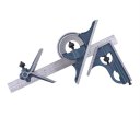 4R 4 PCS Machinist Square Combination Reversing Protractor Angle Square Set