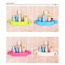 Triangle Double Sucker Wall Corner Shelf Rack Storage Organizer For Bathroom