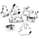 8PCS/SET Stainless Steel 3D Cookie Cutter DIY Home Kitchen Baking Mould