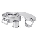 12PCS/SET Round Circle Shape Stainless Steel Cookie Mousse Cake Ring Mold