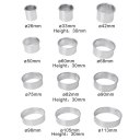 12PCS/SET Round Circle Shape Stainless Steel Cookie Mousse Cake Ring Mold