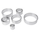 12PCS/SET Round Circle Shape Stainless Steel Cookie Mousse Cake Ring Mold