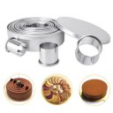 12PCS/SET Round Circle Shape Stainless Steel Cookie Mousse Cake Ring Mold