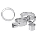 12PCS/SET Round Circle Shape Stainless Steel Cookie Mousse Cake Ring Mold