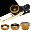 3-in-1 Multifunctional Phone Lens Kit Fish Lens+Macro Lens + Wide Angle Lens