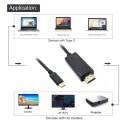 USB-C Type-C to HDMI Cable Universal Video Cable Adapter Support HD 1080P 4K