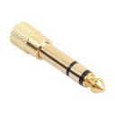 6.35mm 1/4inch Male To 3.5mm 1/8inch Female Stereo Audio Adapter Plug Jack