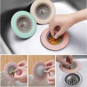 Silicone Home Kitchen Bathroom Round Shape Floor Drain Cover Filter Strainer