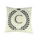 Crown Letter Alphabet Pattern Cotton Linen Cushion Cover 45*45cm Pillowcase