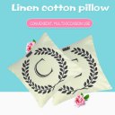 Crown Letter Alphabet Pattern Cotton Linen Cushion Cover 45*45cm Pillowcase