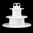 Kitchen 3-Layer Cake Pop & Cupcake Stand Safe Food Grade Plastic Cupcake Stand