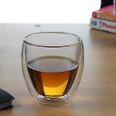 250ML Heat Resistant Double Wall Glass Cup Tea Drink Cup Insulated Clear Glass