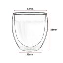 250ML Heat Resistant Double Wall Glass Cup Tea Drink Cup Insulated Clear Glass