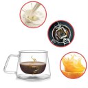 200ML Double Layers Glass Coffee Cup Tea Mug Beer Drink Mug Home Office Mug