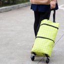 Large Capacity Waterproof Oxford Cloth Foldable Shopping Trolley Wheel Bag