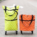 Large Capacity Waterproof Oxford Cloth Foldable Shopping Trolley Wheel Bag