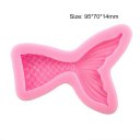 Mermaid Fishtail Shaped Cake Mold Soft Silicone DIY Baking Fondant Mold Tool