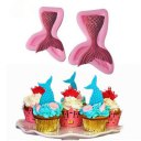 Mermaid Fishtail Shaped Cake Mold Soft Silicone DIY Baking Fondant Mold Tool